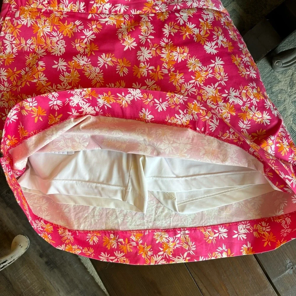 Clover by Bobby Jones Golf Skirt Island Pink 10 Athletic Sport Tennis Golf Prep - Picture 7 of 10